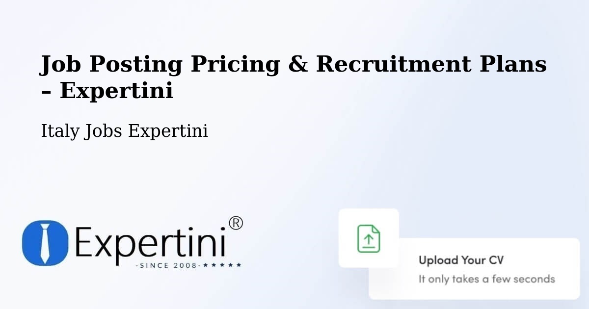 Job Posting Pricing & Recruitment Plans – Librizzi - Librizzi, Italy Jobs Expertini